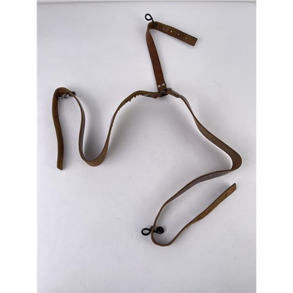 WW2 French Army Leather Y Straps
