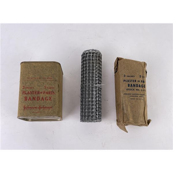 WW2 Plaster of Paris Bandages Leg Splint