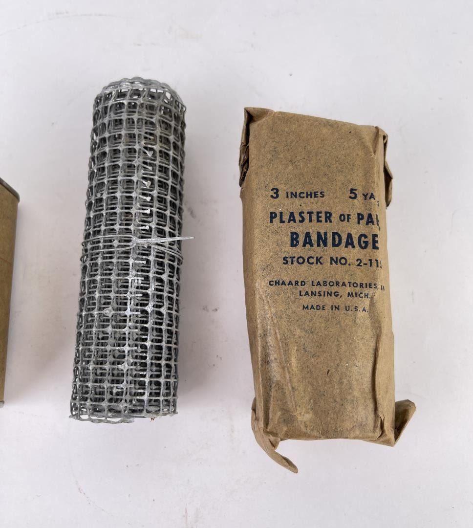 WW2 Plaster of Paris Bandages Leg Splint