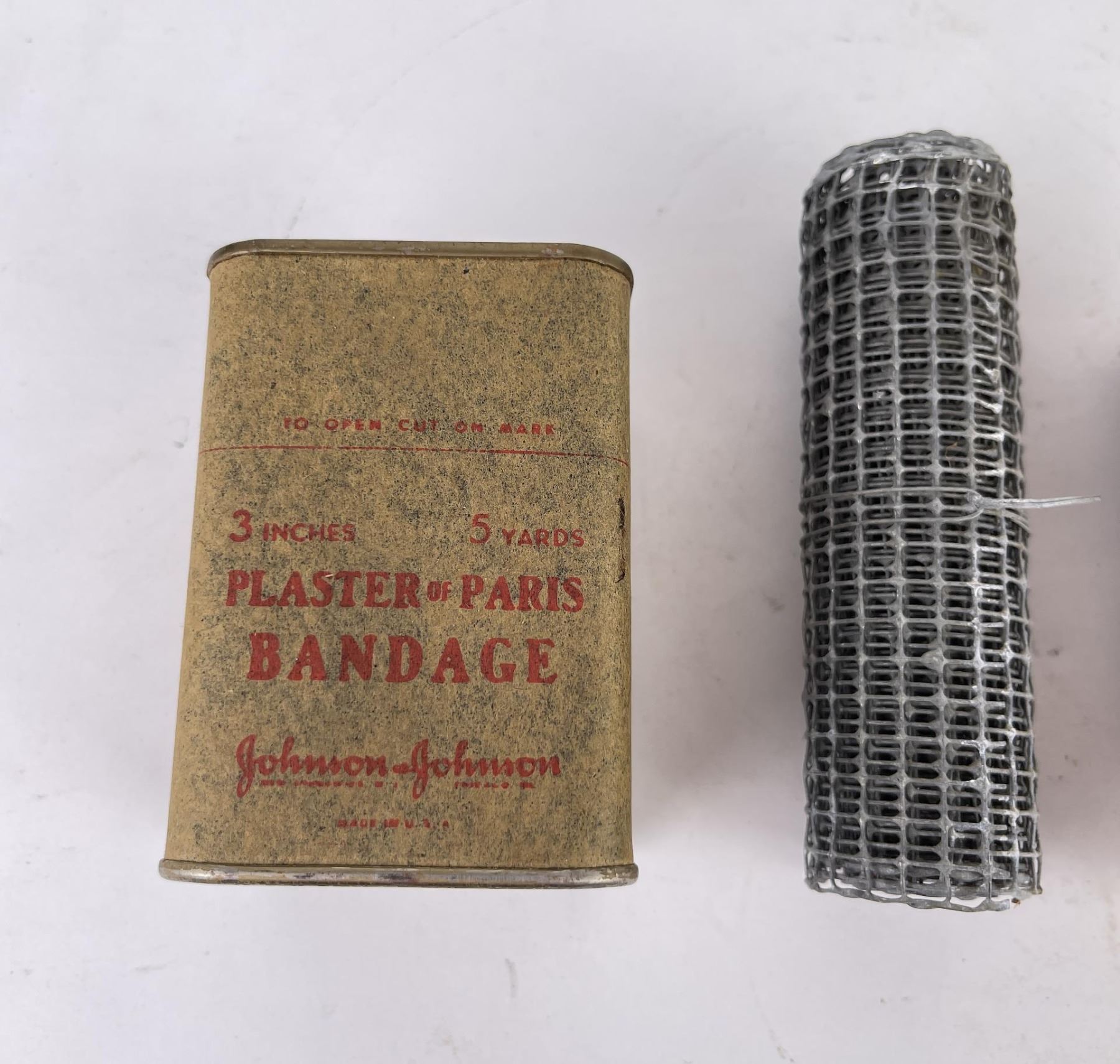 WW2 Plaster of Paris Bandages Leg Splint