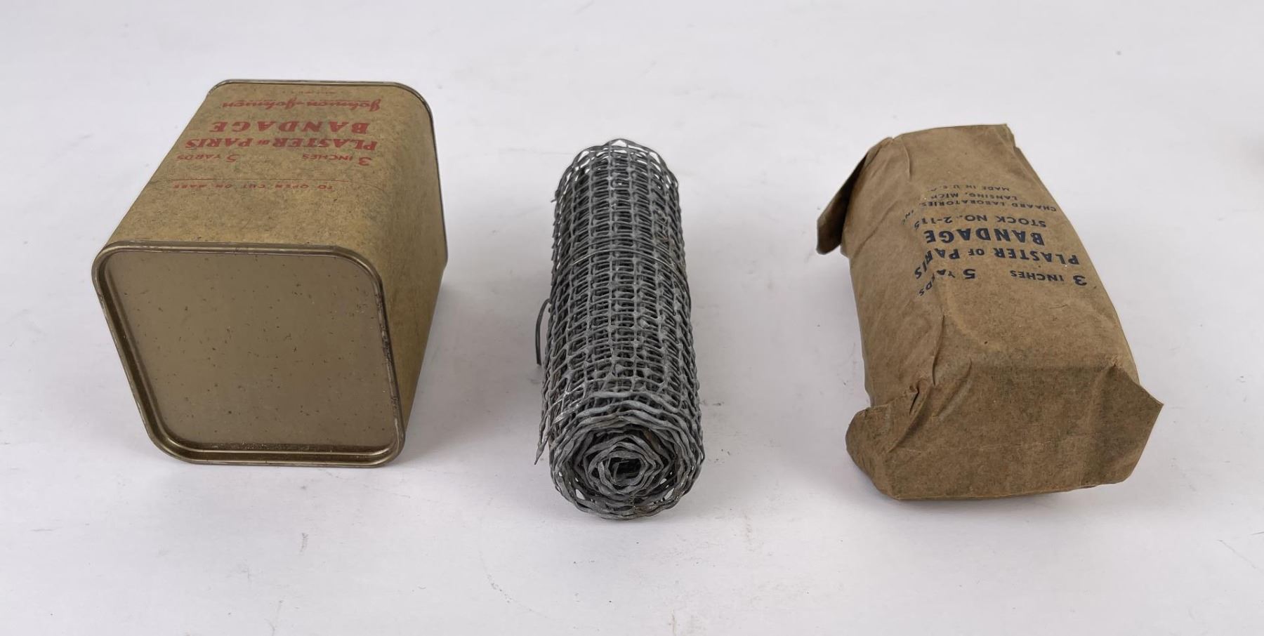 WW2 Plaster of Paris Bandages Leg Splint