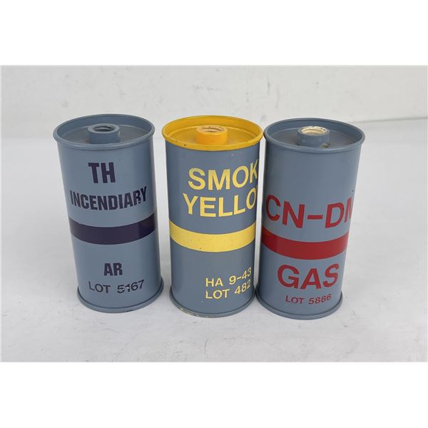 Group of Gas Grenade Bodies Inert