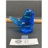 Image 1 : Vintage Blown Glass Bluebird of Happiness Signed Leo Wards 1990