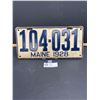 Image 1 : 1928 Maine USA License Plate