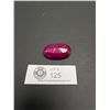 Image 1 : Polished Rough Mineral Ruby 129.60ct 41 x 24 x 16mm Oval Cut Madagascar Untreated