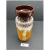 Image 2 : Chocolate Brown Dripping into White Mixing with Caramel MCM West German Vase. Has an Interesting Fir