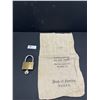 Image 1 : Vintage Bank of America Canvas Bag Plus Large Padlock with Key