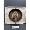 Image 2 : Porcelain Deco 8 Day Clock Red and White, As Found With Key