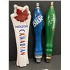 Image 2 : Lot of 3 Beer Pulls - Canadian, Heineken and Labatt's Blue