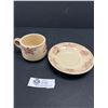 Image 2 : Vitrified Gravy Boat Marked "Vancouver" and Inca Wear Shenango China Cup and Saucer Cowboy Themed