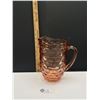 Image 1 : Depression Glass Pink Pitcher - Jeannette Cubecut