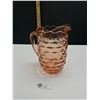 Image 2 : Depression Glass Pink Pitcher - Jeannette Cubecut