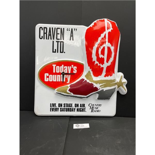 Craven A Ltd and CMR Cowboy Boot Country Music Clock