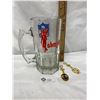 Image 1 : Collectible Lot - NFL SlimJim Beer Stein, Unique Sledge Hammer and Fossilized Rock