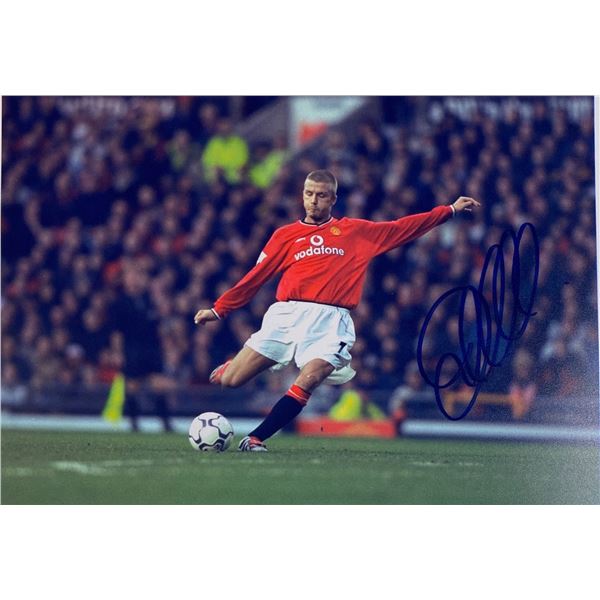 Autograph Signed David Beckham Photo