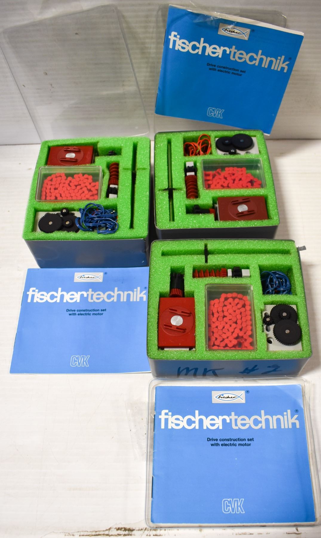 VINTAGE 1985 SET OF 3 "FISCHERTECHNIK"
