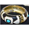 Image 1 : ART DECO HINGED ENAMEL BRACELET