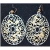 Image 1 : FILIGREE DROP EARRINGS WITH GOLD FOIL