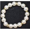Image 1 : PEARL BRACELET WITH GOLD TONE SPACERS
