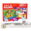 Image 1 : 2 IN 1 PUZZLES 480 PIECES USA THEMES