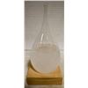 Image 1 : DECORATIVE STORM GLASS WITH WOOD BASE
