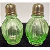 Image 1 : PAIR OF URANIUM GLASS SALT AND PEPPER