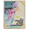 Image 1 : 1976 FRAMED CANADIAN FIGURE SKATING POSTER 24 X