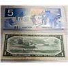 Image 1 : 1954 ONE DOLLAR BILL & 5 DOLLAR BILL, CANADIAN