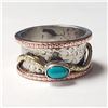 Image 2 : BZ802-16 SILVER SPINING TURQUOISE RING