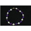 Image 1 : #334-FRESH WATER PEARL & SUGILITE BRACELET 7.5"