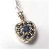Image 1 : BZ802-38 SILVER RUBY AND SAPPHIRE 2IN1 PENDANT