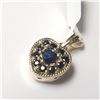 Image 2 : BZ802-38 SILVER RUBY AND SAPPHIRE 2IN1 PENDANT