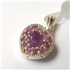 Image 5 : BZ802-38 SILVER RUBY AND SAPPHIRE 2IN1 PENDANT