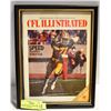 Image 1 : FRAMED 1983 CFL MAGAZINE W/ ESKS #71 WADDELL