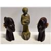 Image 1 : LOT OF AFRICAN STYLE ART WOOD & STONE