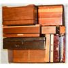 Image 1 : VINTAGE WOOD BOXES- LOT OF 9 ASSORTED