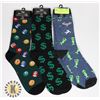 Image 1 : 3 NEW PAIRS OF MEN'S FUN PATTERN SOCKS