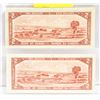 Image 2 : LOT OF 2 1954 CANADIAN 2 DOLLAR BILLS