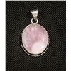 Image 1 : #87 .925 STAMPED NATURAL PINK ROSE QUARTZ PENDANT