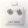 Image 2 : JS212-6 14K MOISSANITE EARRINGS (MISMATCHED)