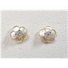 Image 1 : JS212-33 14K DIAMOND MOTHER OF PEARL EARRINGS