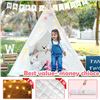 Image 2 : TINY LAND KIDS TEEPEE PLAY TENT WITH STAR LIGHTS