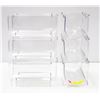 Image 1 : SET OF 6 CLEAR PLASTIC STACKABLE STORAGE ORGANIZER