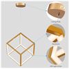 Image 3 : NEW LENIURE GOLD CUBIC LED LIGHT PENDANT FIXTURE