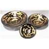 Image 2 : 3 MATCHING GLASS MOSAIC BOWLS