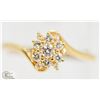 Image 2 : 14K YELLOW GOLD DIAMOND RING SIZE 8.5