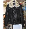 Image 1 : TWIK BLACK LEATHER JACKET WOMENS SIZE MEDIUM