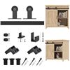 Image 1 : NEW ZEKOO MINI BARN DOOR HARDWARE KIT, 4' SINGLE