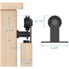 Image 2 : NEW ZEKOO MINI BARN DOOR HARDWARE KIT, 4' SINGLE