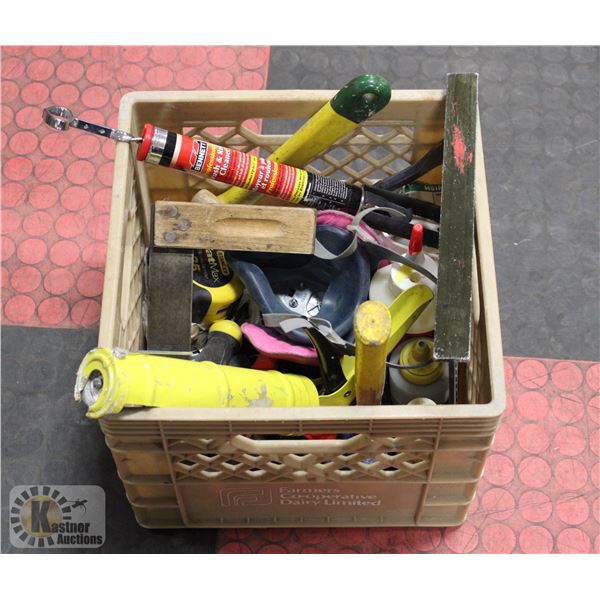 CRATE OF VARIOUS TOOLS